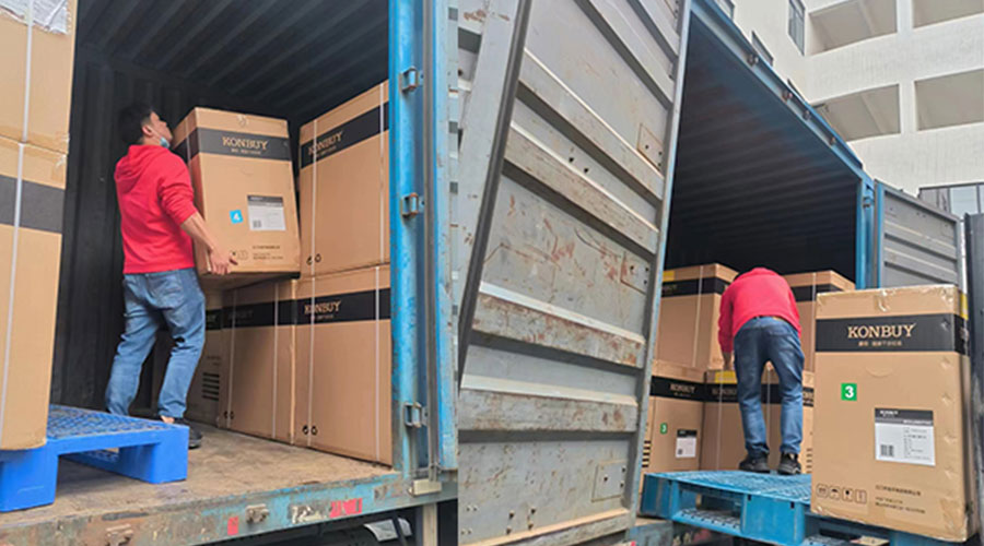 整裝待發(fā)！客戶(hù)50臺衣物烘干機裝柜完畢