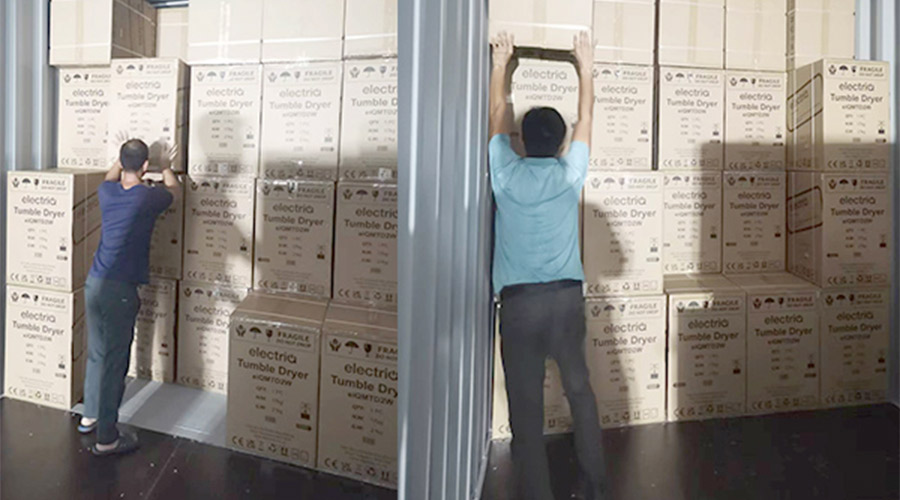 講效率！快速完成英國客戶(hù)Electriq衣物烘干機裝柜出貨任務(wù)