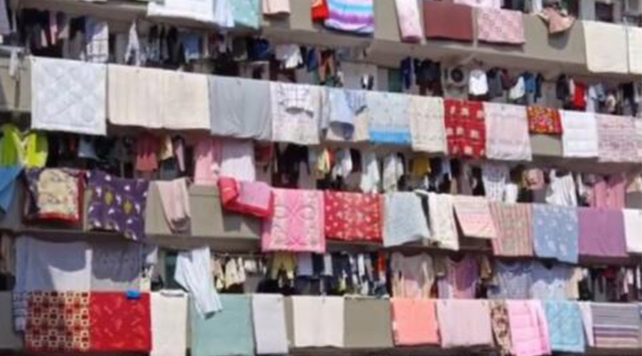 學(xué)?，F曬被大場(chǎng)面！滾筒衣服烘干機即烘即干大件棉被 便捷好用