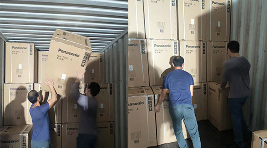 春節放假沖刺！加速度完成客戶(hù)松下衣物烘干機裝柜發(fā)貨