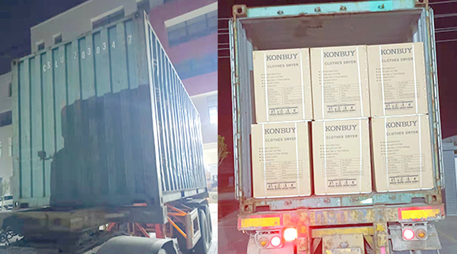 國內外市場(chǎng)“兩開(kāi)花”！康標滾筒干衣機出貨到國外