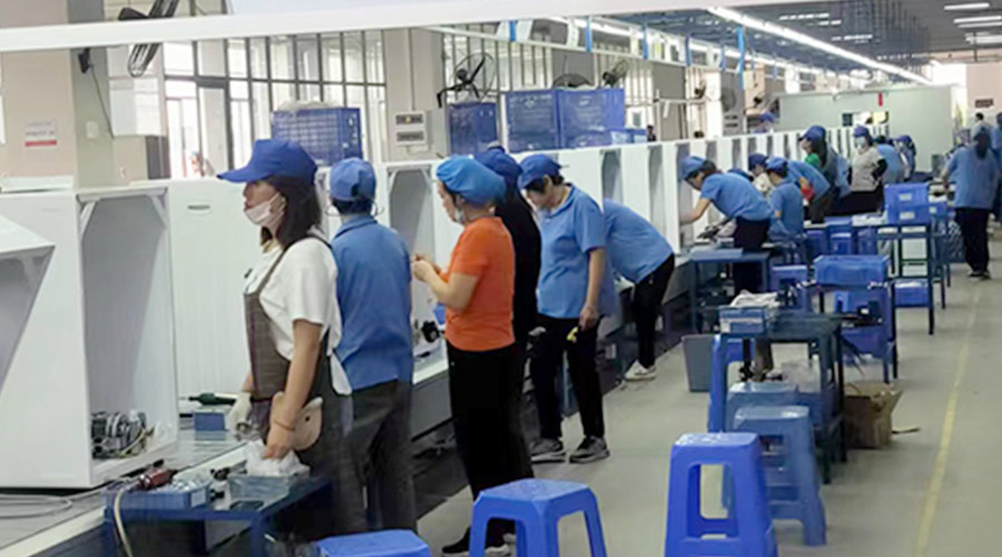 生產(chǎn)實(shí)況！金環(huán)電器開(kāi)展客戶(hù)TCL滾筒衣服烘干機生產(chǎn)